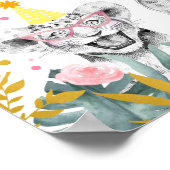 Welkom in Animal Pink Gold Safari Poster (Hoek)