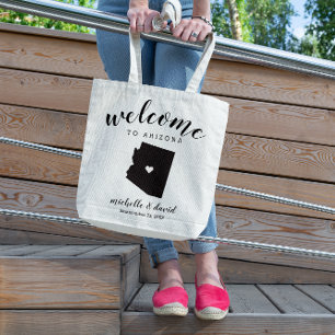 Welkom in Arizona   US State Silhouette Wedding Tote Bag