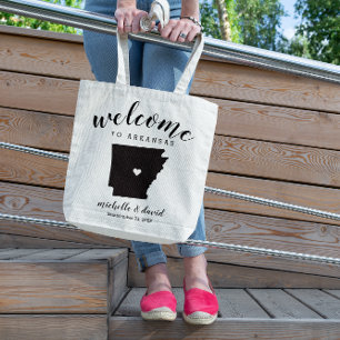 Welkom in Arkansas   US State Silhouette Wedding Tote Bag
