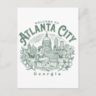 Welkom in Atlanta City Georgia Briefkaart
