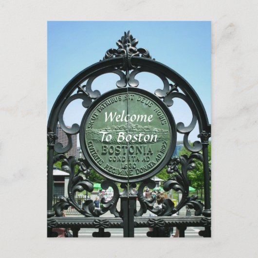 Welkom in Boston Briefkaart (Voorkant)