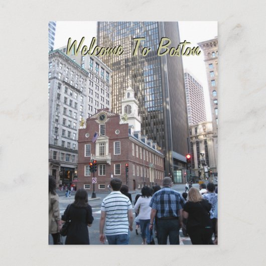 Welkom in Boston Briefkaart (Voorkant)