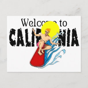 Welkom in Californië-Briefkaart Briefkaart