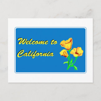 Welkom in Californië - Verenigde Staten - Road Sig Briefkaart