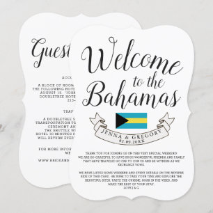 Welkom in de Bahama's Bestemming Huwelijk Aangep Kaart