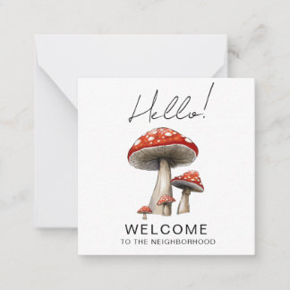 Welkom in de buurt kaart – Mooie paddestoelen Notitiekaartje