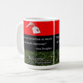 Welkom in de buurt koffiemok (Voorkant links)