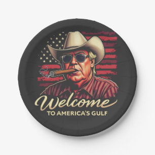 Welkom in de Golf van Amerika Grappig Trump Amerik Papieren Bordje