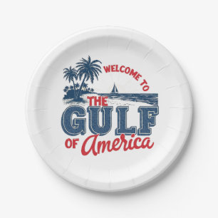 Welkom in de Golf van Amerika Mexicaanse immigrant Papieren Bordje