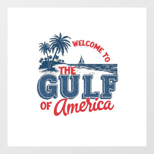 Welkom in de Golf van Amerika Mexicaanse immigrant Raamsticker
