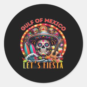 Welkom in de Golf van Mexico Cinco de Mayo Retro B Ronde Sticker