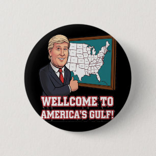 Welkom in de Golf van Verenigde Staten van Amerika Ronde Button 5,7 Cm