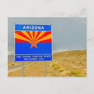 Welkom in de Grote Canyon-staat Arizona Briefkaart