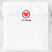 Welkom in de Love Zone Ronde Sticker (Tas)