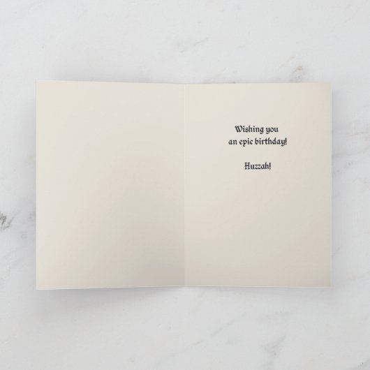 Welkom in de Middeleeuwen Ridder Verjaardag Kaart (Binnen)