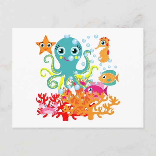 Welkom in de oceaan briefkaart (Voorkant)