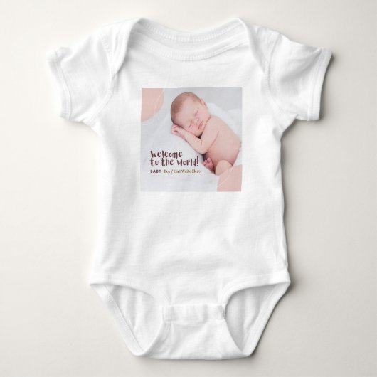 Welkom in de wereld Baby - Custom Romper (Voorkant)