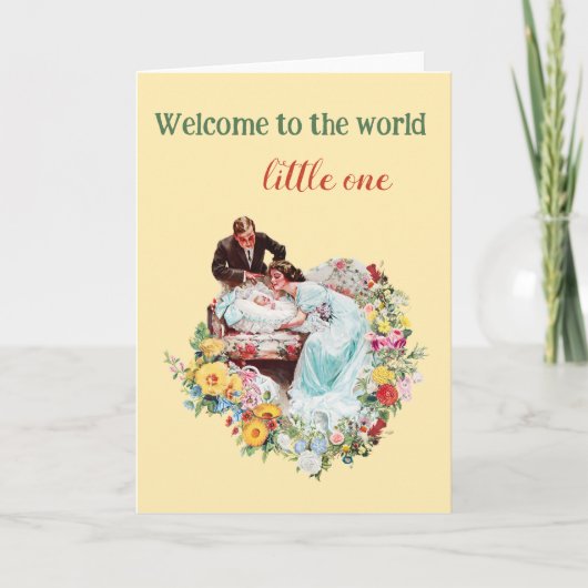 Welkom in de wereld Pasgeboren Nieuwe Baby Kaart (Voorkant)