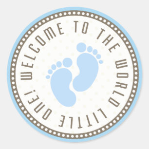 Welkom in de wereld ronde sticker