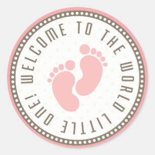 Welkom in de wereld ronde sticker