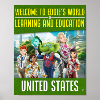 Welkom in Eddie's wereld van leren en onderwijs Poster
