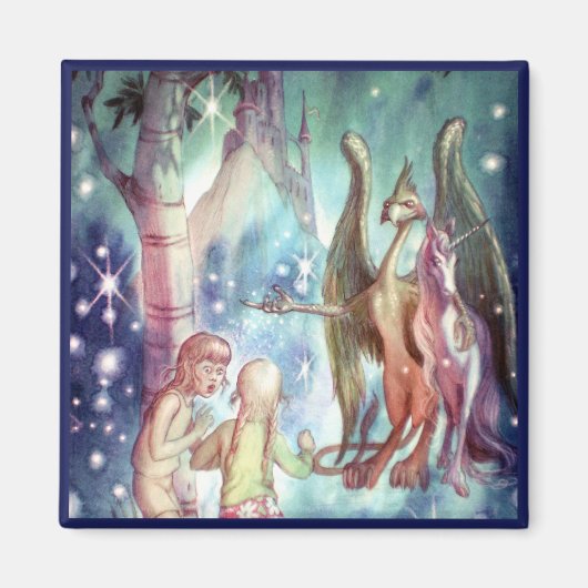 Welkom in Fairyland Square Magnet Magneet (Voorkant)