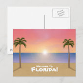 Welkom in Florida: Beach Scene Briefkaart (Voorkant / Achterkant)