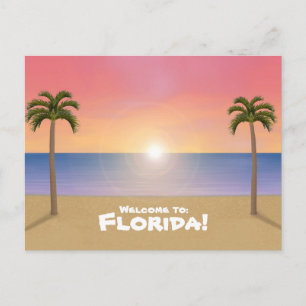 Welkom in Florida: Beach Scene Briefkaart