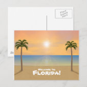 Welkom in Florida: Beach Scene Briefkaart (Voorkant / Achterkant)