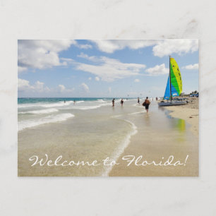 Welkom in Florida/oceaan en strand Briefkaart