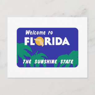 Welkom in Florida - USA Road Sign Briefkaart