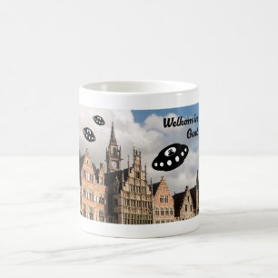 Welkom in Gent UFO’s verwelkomen u in Gent Koffiemok