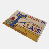 Welkom in Groovy Class Rug, kat leraar Deurmat (Schuin)