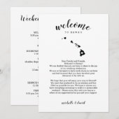 Welkom in Hawaii | Wedbrief en reisroute (Voorkant / Achterkant)