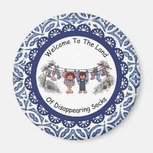 Welkom in het land van de verdwijnende Sokken magn Magneet