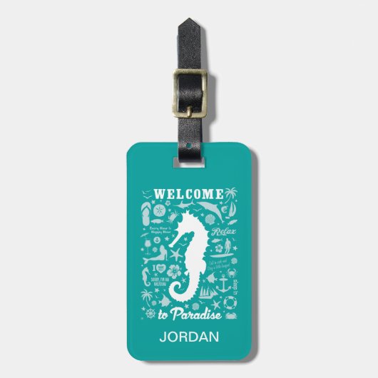 Welkom in het Paradijs Bagagelabel (Voorkant verticaal)