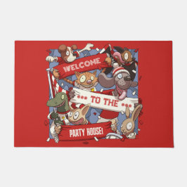 Welkom in het Partijhuis! Grappige dierenfans Deurmat