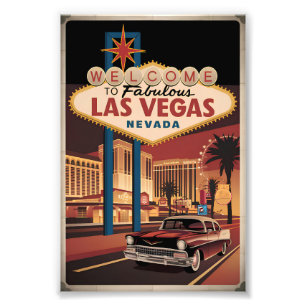 Welkom in het prachtige Las Vegas Nevada Foto Afdruk