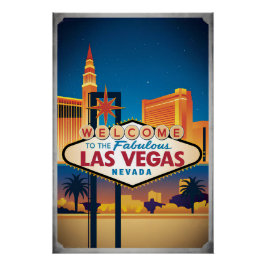 Welkom in het prachtige Las Vegas Nevada Perfect Poster
