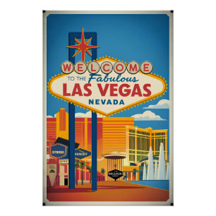 Welkom in het prachtige Las Vegas Nevada Perfect Poster