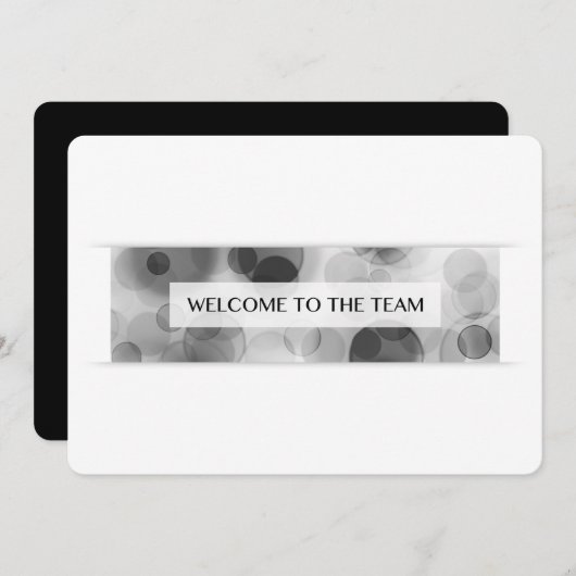 welkom in het team ( bokeh ) kaart (Voorkant / Achterkant)