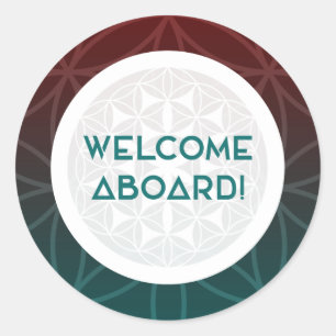 welkom in het team heilige meetkunde ronde sticker