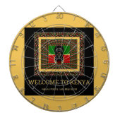 Welkom in Kenia en maak het Keniaanse mooie Tekst Dartbord (Voorkant)