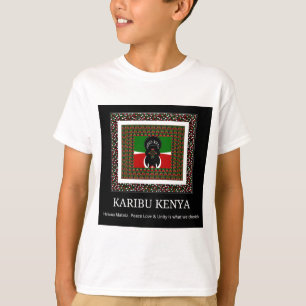 Welkom in Kenia: Levendige nationale vlagkleuren H T-shirt