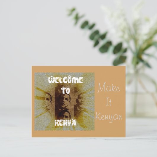 Welkom in Kenia: Maak het Kenyan Briefkaart (Staand voorkant)