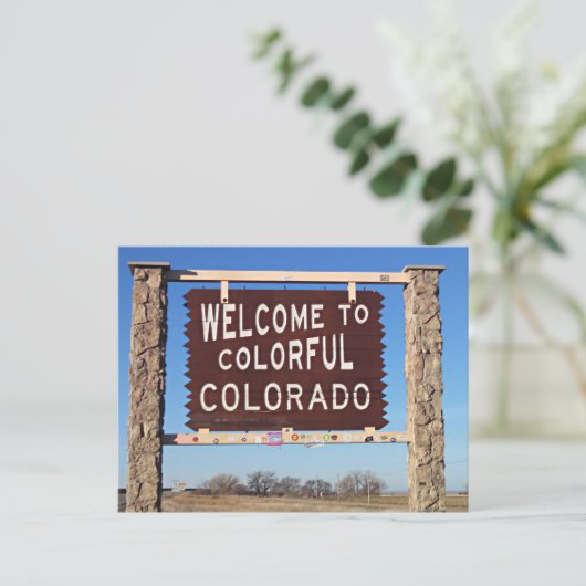Welkom in Kleurrijk Colorado Briefkaart (Staand voorkant)