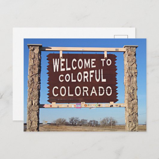 Welkom in Kleurrijk Colorado Briefkaart (Voorkant / Achterkant)