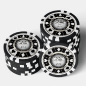 Welkom in Las Vegas - Black, Silver en White Pokerchips (Opstapeling)