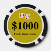 Welkom in Las Vegas - dag of nacht Pokerchips (Achterkant)