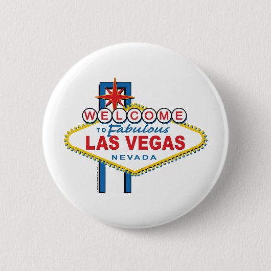Welkom in Las-Vegas Ronde Button 5,7 Cm (Voorkant)
